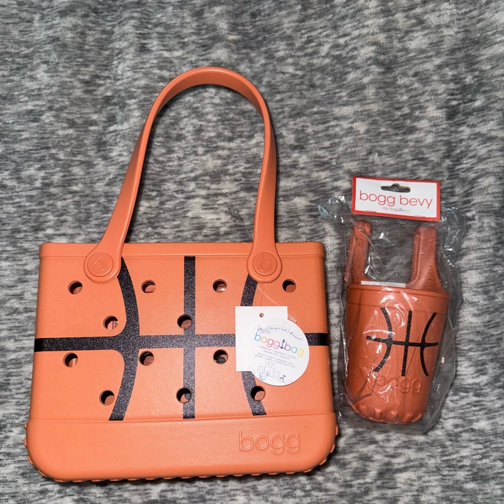 Bogg Bitty Bag in Basketball print and Cup Holder Set - Picture 3 of 5